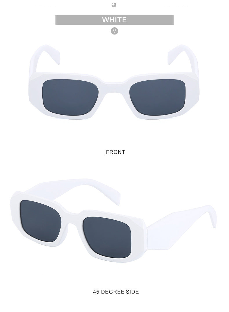 Irregular Square Frame Sunglasses for Women Trendy European and American Fashion Small Frame Wide Leg Sunglasses UV Protection sunglasses