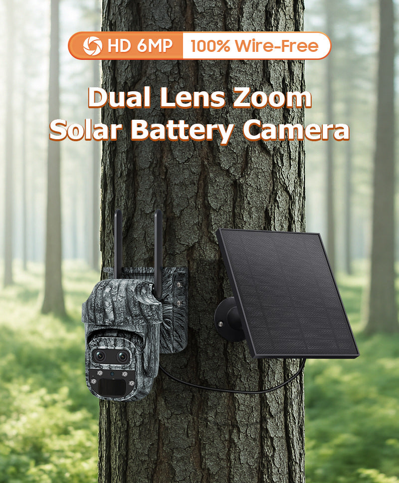Exclusive Supply600Wan HD Night Vision Camera Low Power Consumption4G Solar Camouflage Camera12Zoom
