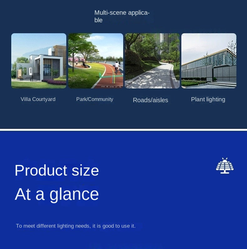 Integrated Solar Street Light Intelligent Sensor Outdoor Home Garden 1000W 2000W 3000W Solar Lamp