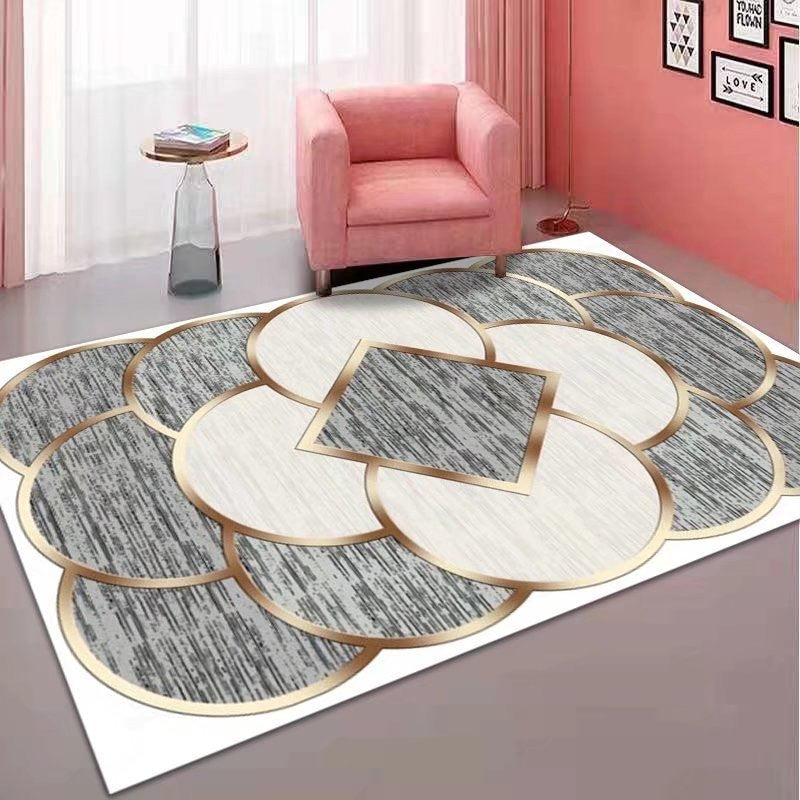 Crystal Velvet Carpet Full Coverage Living Room Non-Slip Coffee Table Rug Chinese Classical Home Bedroom Bedside Rug One Piece Dropshipping
