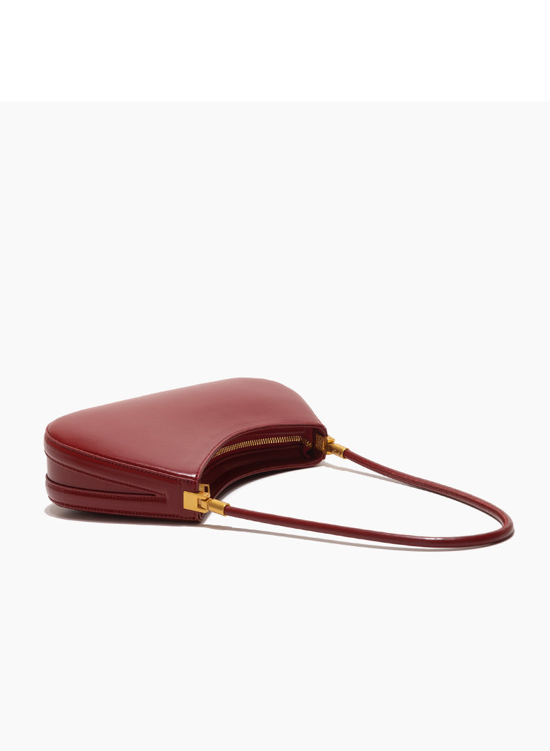 European and American Niche French Retro Underarm Fashion Women's Bag Light Luxury Simple Large Capacity Handbag Women's Single Shoulder Baguette Bag