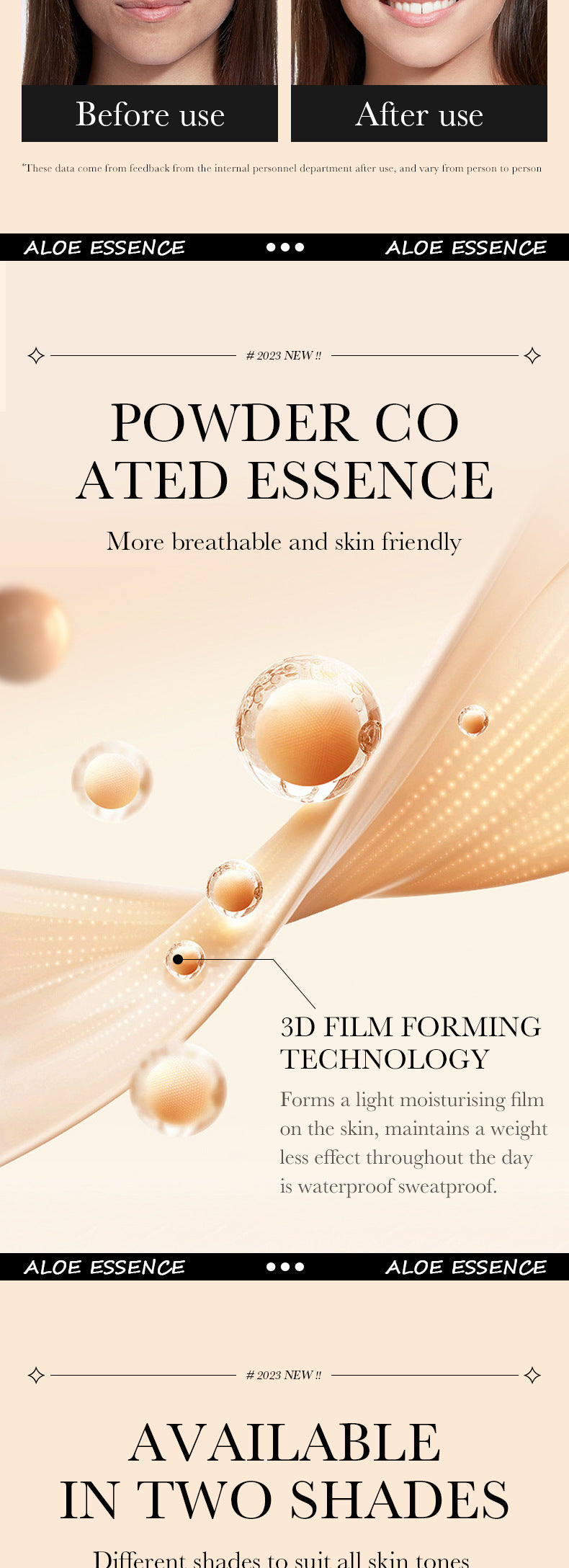Makeup SADOER Aloe Vera Foundation Liquid Long-lasting Clear Concealer Non-cakey  Wholesale