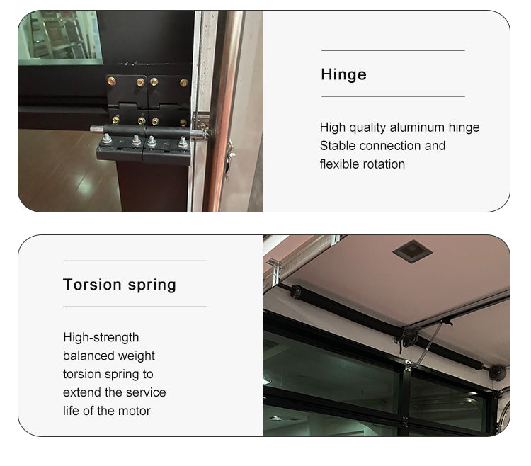 High Quality Automatic Overhead Sectional Hurricane Impact Full Board Insulated Steel Panel Aluminum Garage Doors