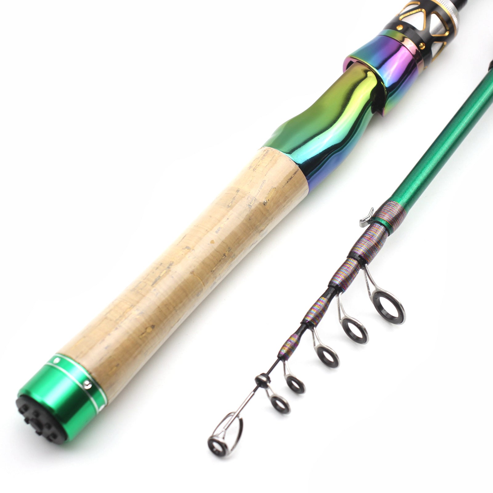 E-commerce Portable Telescopic Lure Rod Set Straight Handle Gun Handle Fishing Gear Combo FBA Overseas Warehouse Fishing Gear