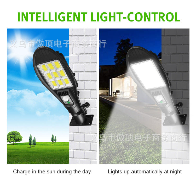 Outdoor Solar Light Human Body Sensing Wall Light Integrated Street Light with Remote Control Garden Light Waterproof Garden Light