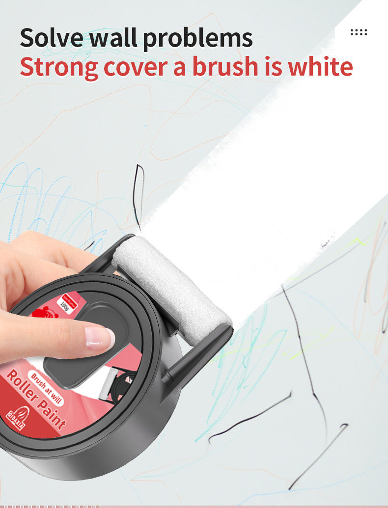 Red Roller Paint Small Roller Brush Wall Repair Paste Dirt Cover Old Wall Renovation Paint Latex Paint Interior Wall Paint Wall Renovation