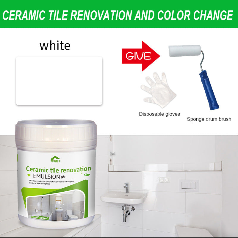 Water-based Tile Paint Bathroom Renovation Color Change Floor Coating Waterproof Wear-resistant Glass Latex Paint Mildew-proof