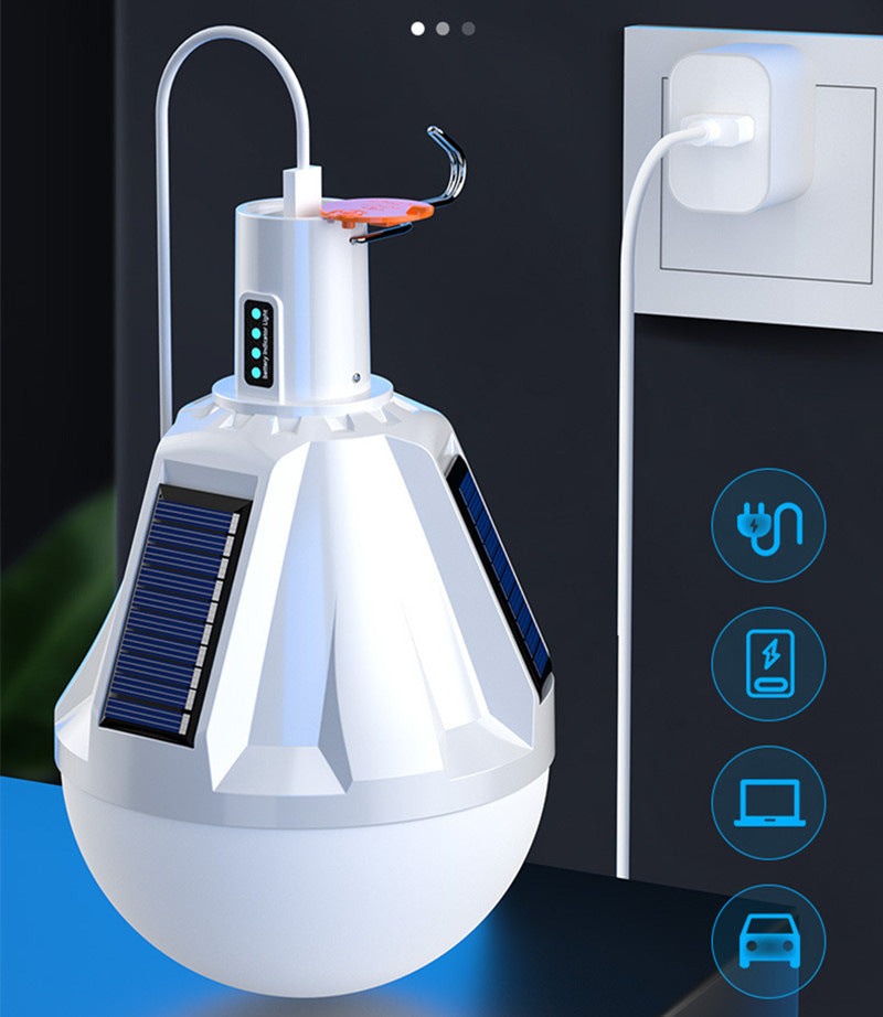 New tent light solar rechargeable bulb light for outdoor camping LED Tent light Portable Emergency Light