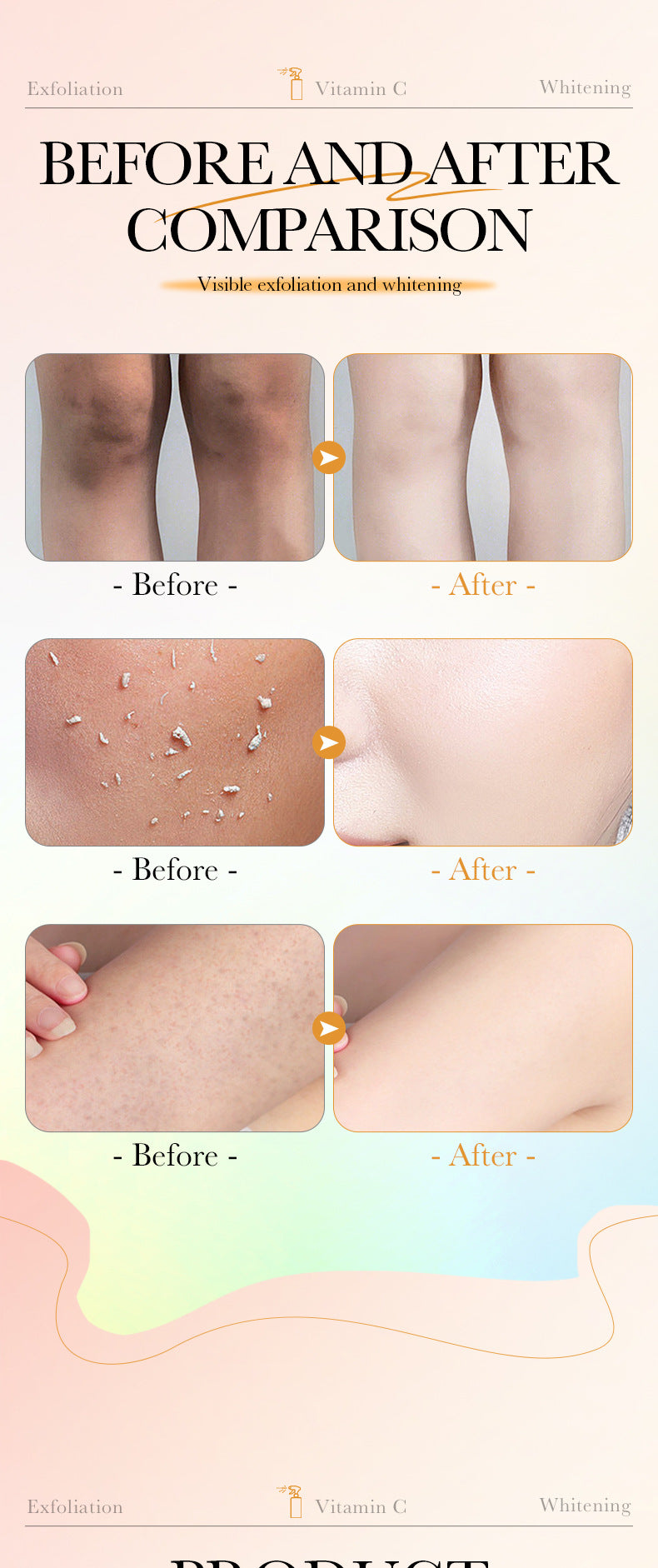 Exfoliating Spray SADOER Exfoliating Gentle Cleansing Body Hydrating Spray  Wholesale