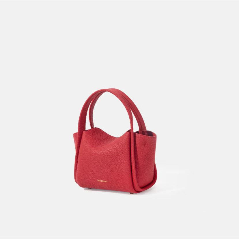 Medium Size Basket Series Women's Bag Top Layer Cowhide Fashion Women's Bag Large Capacity Shoulder Bag Crossbody Handbag Bucket Bag