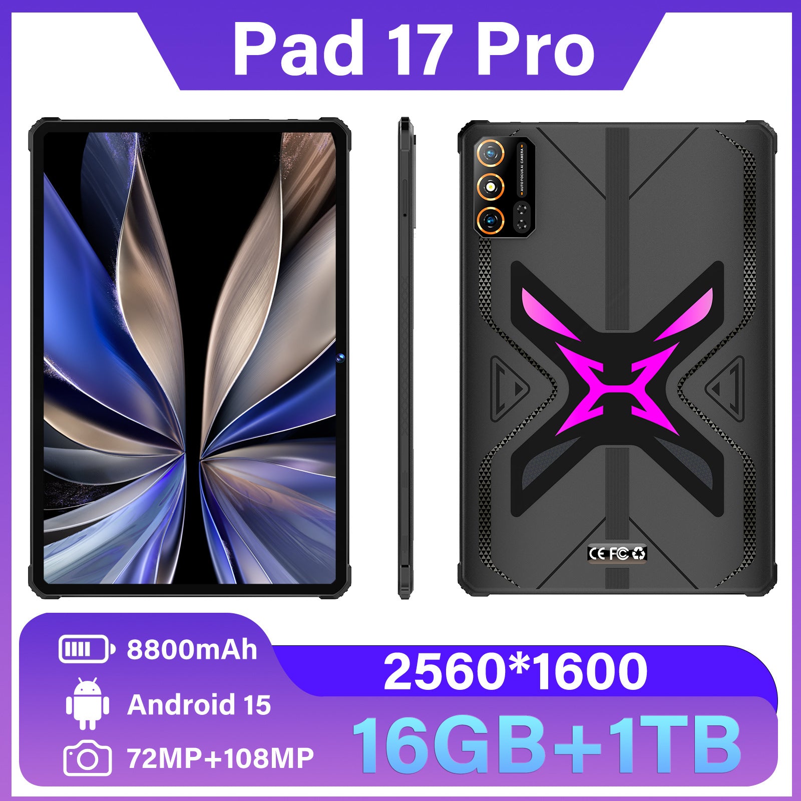 Tablet Pad 17 Pro High-End Android Smart Tablet10Inch WiFi Bluetooth tablet available