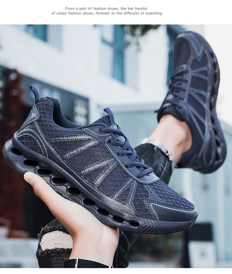 Autumn New Lightweight Shock Absorption Anti-Slip Sports Shoes Large Size Breathable Mesh Casual Shoes Men's Fashion Running Shoes