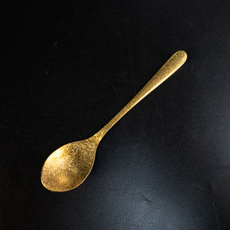 Factory Direct Sale Pure Titanium Spoon Household Crystal Ice Flower Colorful Soup Spoon Outdoor Pure Titanium Korean Style Table Spoon Camping Outdoor