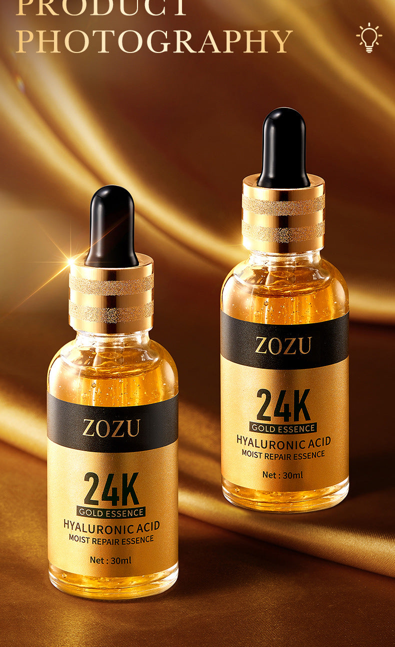 24K Gold Essence ZOZU Hyaluronic acid moisturizing and hydrating skincare wholesale for  trade