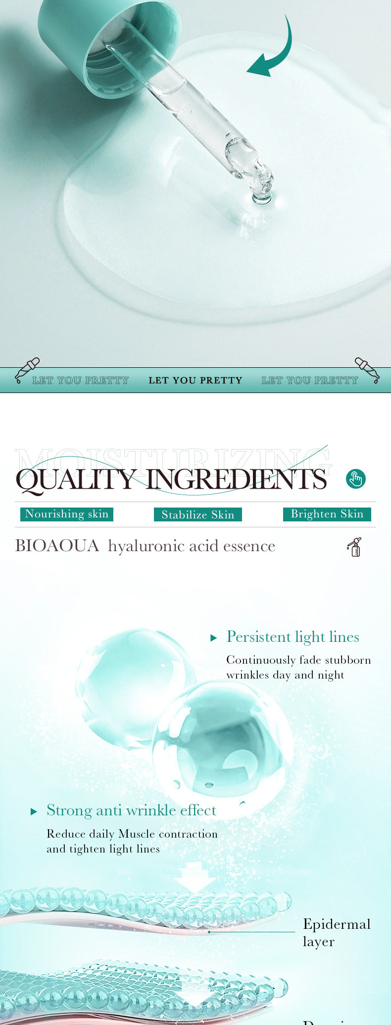 BIOAOUA Essence Series Hydrating and Nourishing Vitamins C Essence   Factory Direct Sales