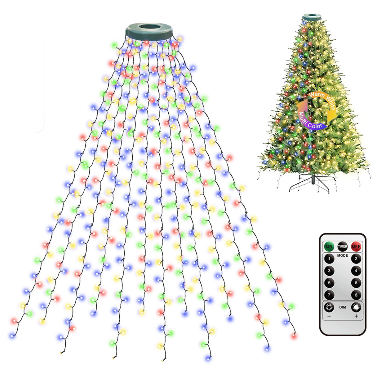Christmas Tree Lights Christmas Garden Decoration Lights RGB Lighting Linear Light Waterfall Tree Clothing Hanging Tree Light LED New Product