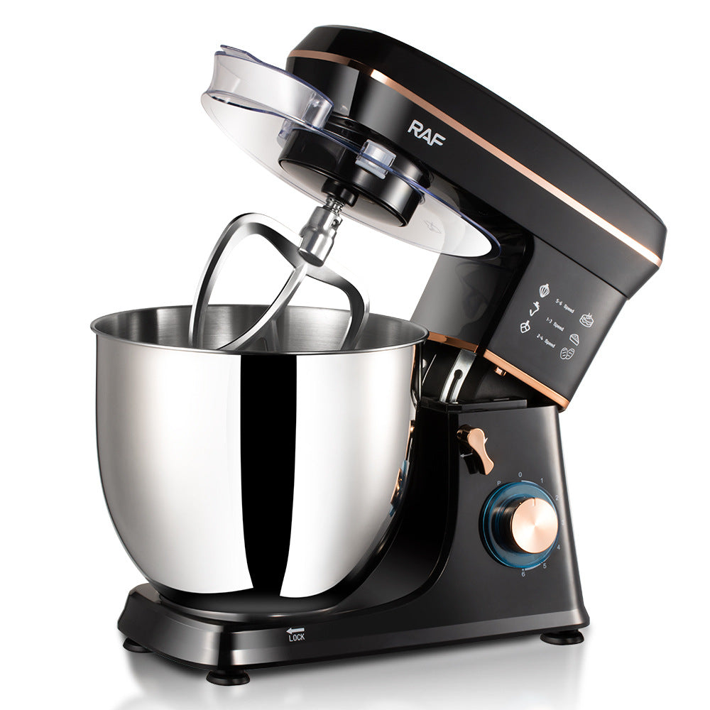 Chef Machine Fully Automatic Dough Mixer Kneading Stirring Milk Cap Egg Beater Desktop Commercial Small Multi-Functional5.5L