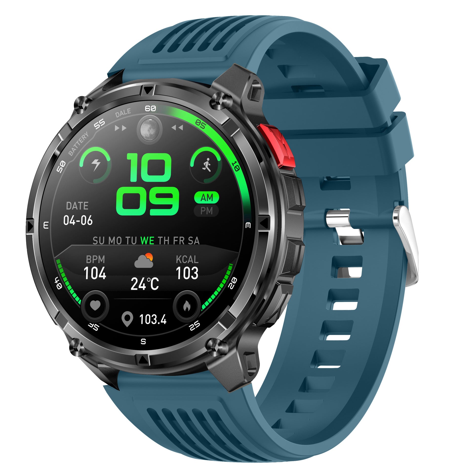 HT33Smart Watch Bluetooth Call True Heart Rate Step Count Sleep Monitoring Compass Deep Waterproof Sports Three-Proof