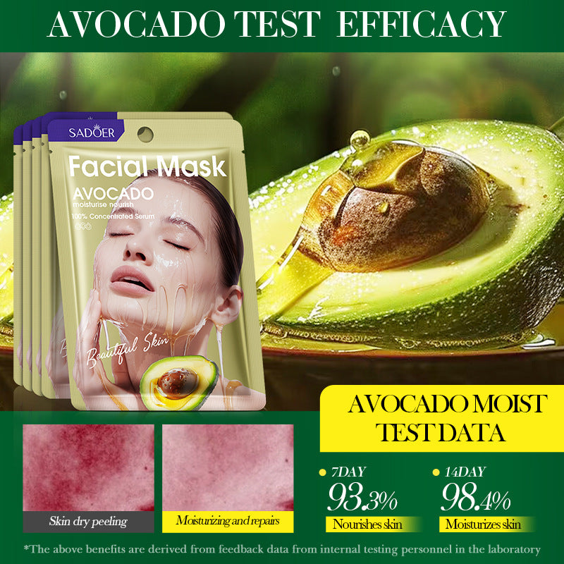 Honey Avocado Nourishing Mask SADOER Moisturizing and Hydrating Face Mask Cross-Border Wholesale