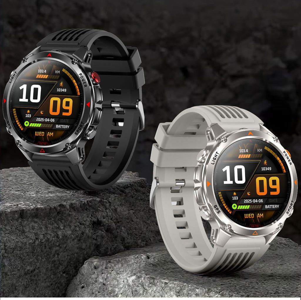 HT37Smart Watch1.46inch Bluetooth Call Heart Rate Pedometer GPS Beidou Positioning Three-Proof Sports Track