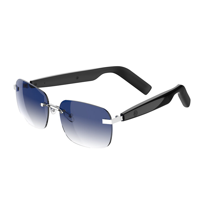 New Fashion Black Technology Smart Bluetooth Glasses UV Protection Call Photo Sunglasses Wireless Headphones Frameless