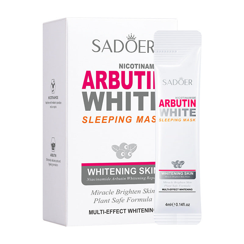 All English Good Night Cooling Mask SADOER Vitamin C Aloe Vera Sleeping Mask No-Rinse  Foreign Trade Live Wholesale