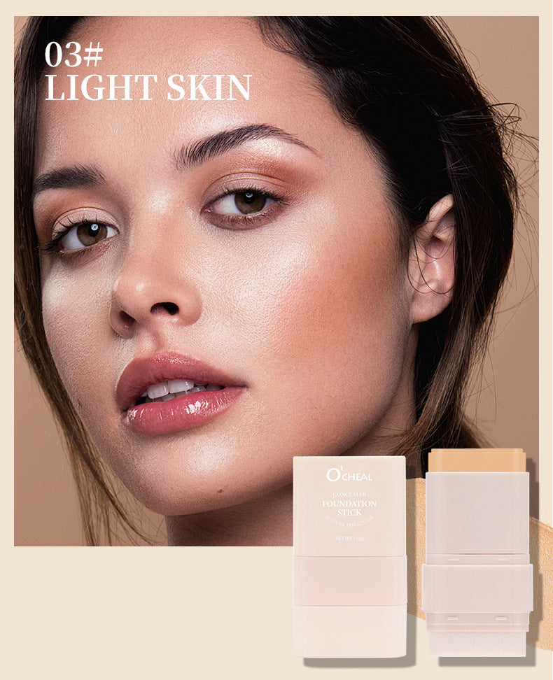 Cosmetic Non-Smudge Foundation Double-Ended Rotating Concealer Long-Lasting Waterproof Sweat Sponge Brush Head Cream Foundation