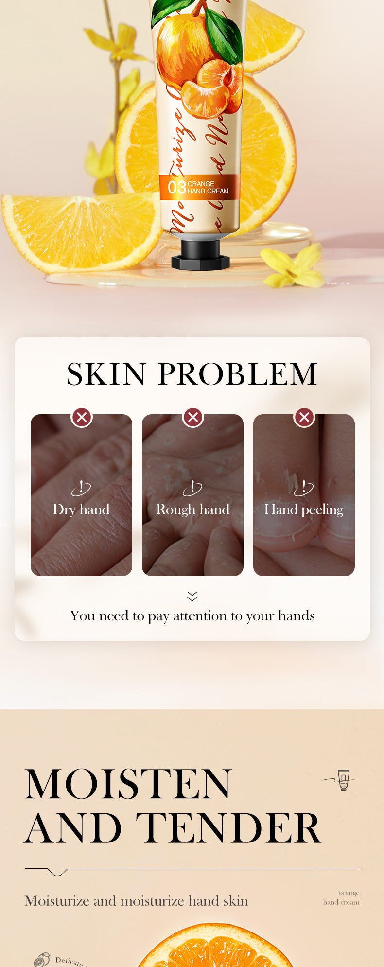 Plant and Fruit Hand Cream FAYANKOU Moisturizing Autumn and Winter Anti-Dry Crack Hand Cream  Foreign Trade Wholesale