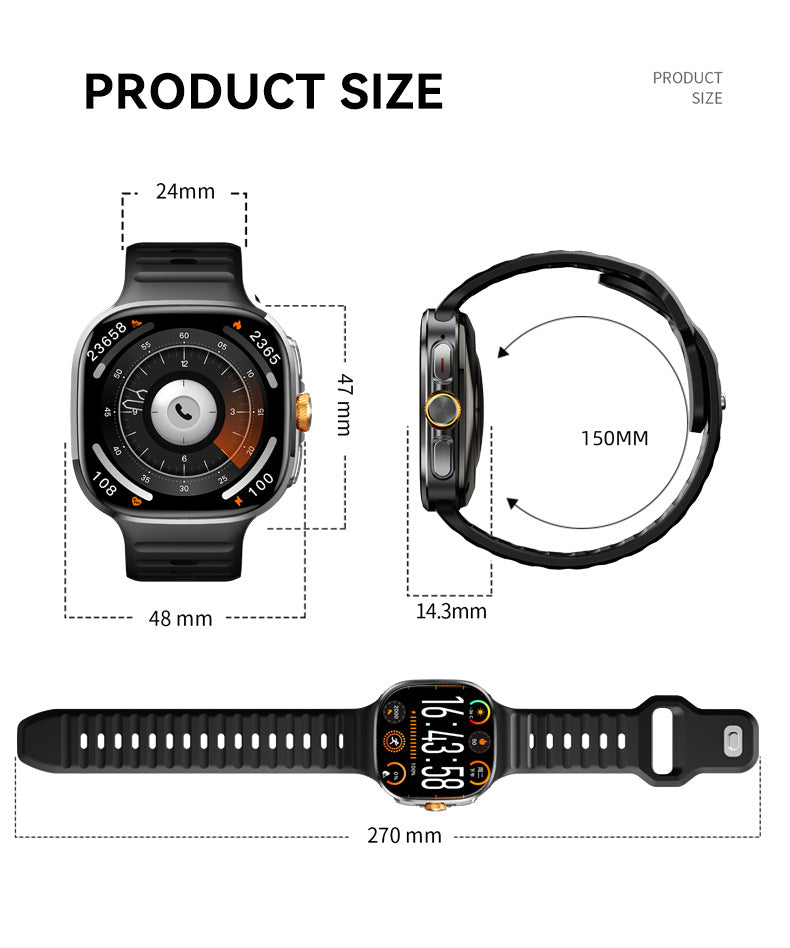 M99Smart Watch5G SIM Card Global Comm Google Store APP Download2.14inch Full Screen Touch Dual System