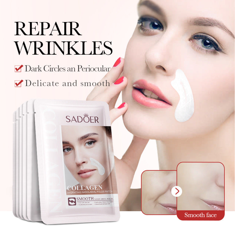 Nasolabial Fold Stickers2.7g SADOER Collagen Hydrating Gel Lifting Patch  Enmu Wholesale