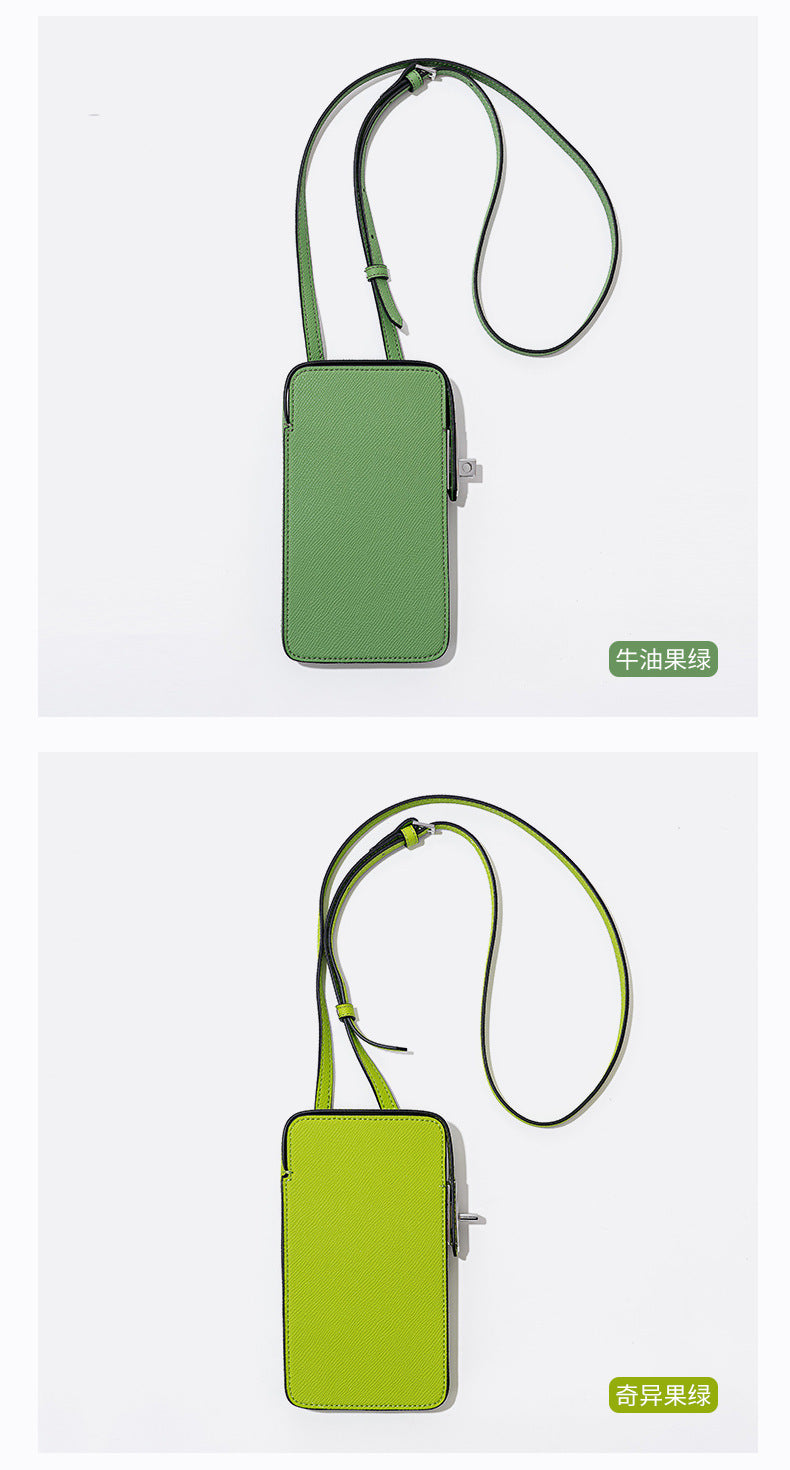 New Fashion Versatile Lock Buckle Phone Bag Solid Color Palm Print Box Bag Simple Mini Crossbody Bag for Women