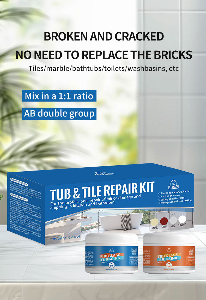 QIDAXIA Ceramic Repair Paste Household Marble Bathtub Wash Basin Bonding Glue Tile Repair Glue