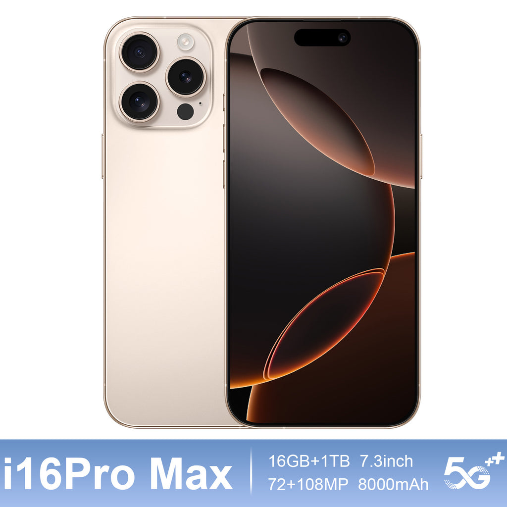 2025New i16Pro Max Android7.3inch smartphone16+1T Source Factory AliExpress Hot Sale