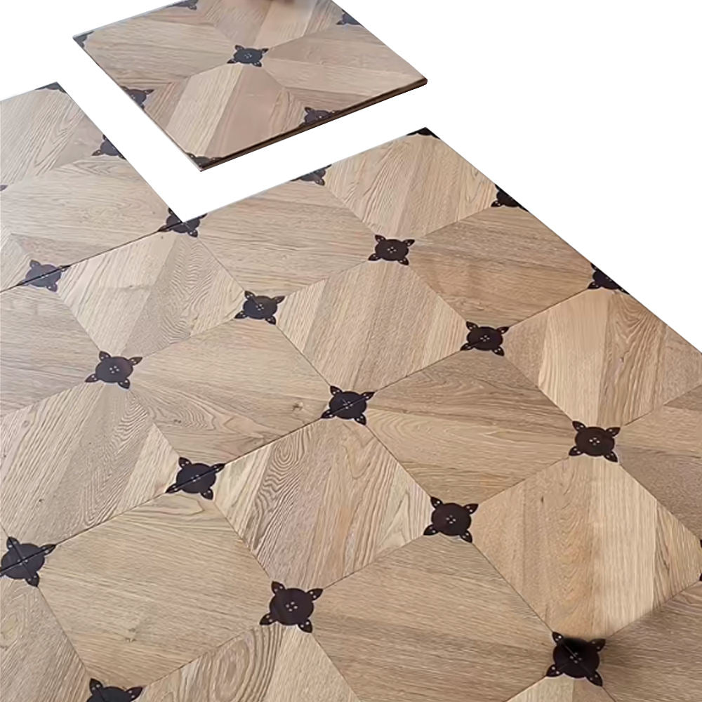 12mm Custom Square Manchurian Ash Parquet Flooring | Engineered Flooring with Natural Grain for Homes Hotels & Outdoor Use