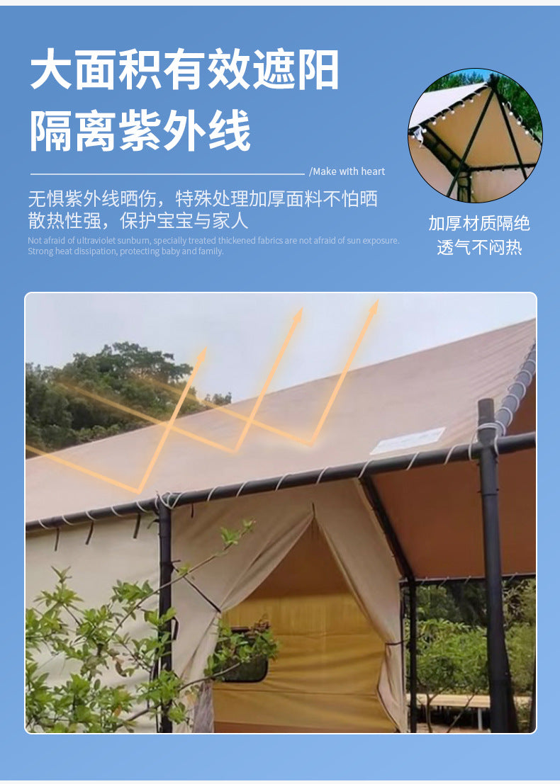 Wild Luxury Camping Nomad Tent Outdoor A Nomadic Tent Internet Celebrity Scenic Resort Luxury Hotel Tent