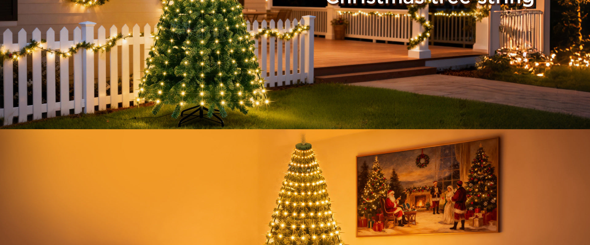 Christmas Tree Lights Christmas Garden Decoration Lights Colorful Lights String Lights Waterfall Tree Hanging Lights Christmas Bestsellers