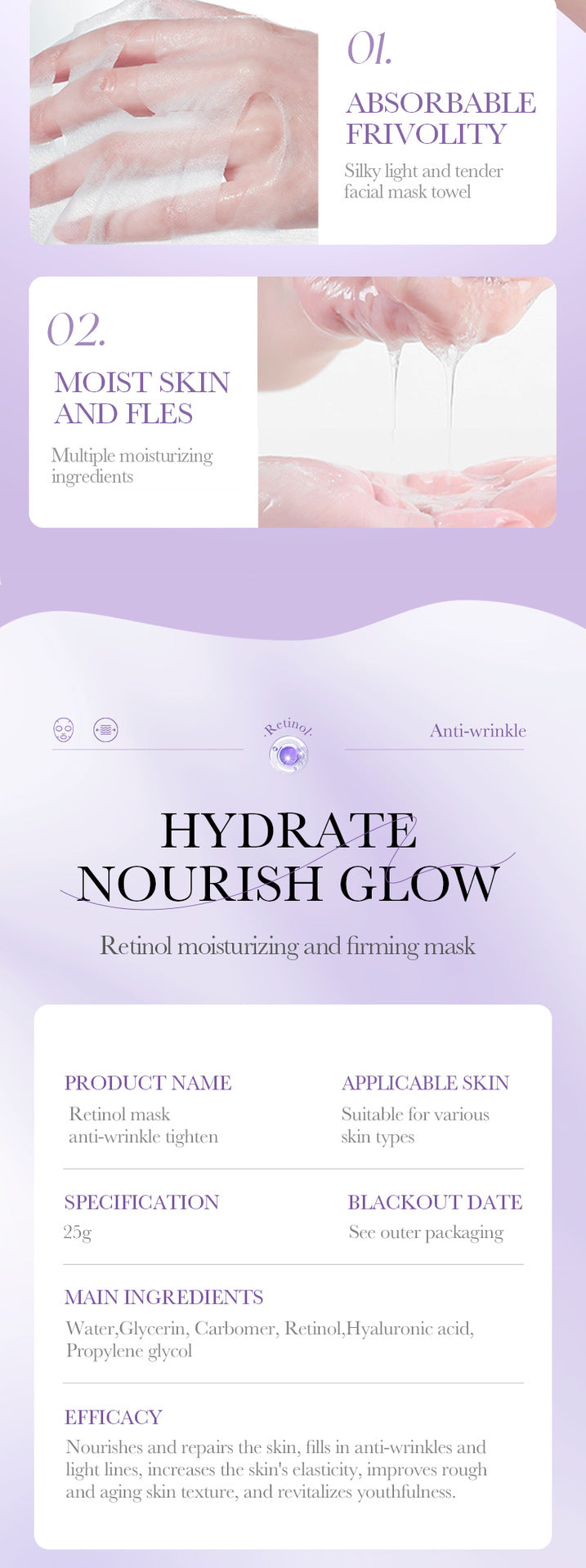 Mask25g BIOAOUA Dimension C Retinol Hydrating Moisturizing Mask Sheet Pack  Wholesale
