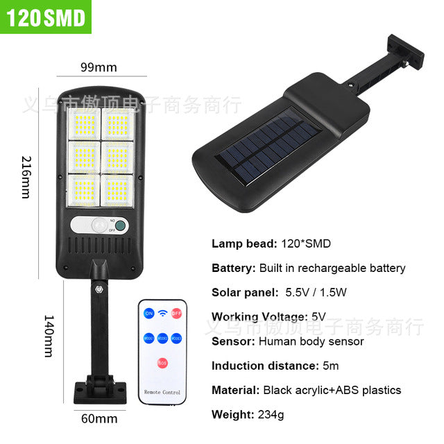 Outdoor Solar Light Human Body Sensing Street Light Bracket Integrated Garden Light Waterproof Garden Light Garage Light