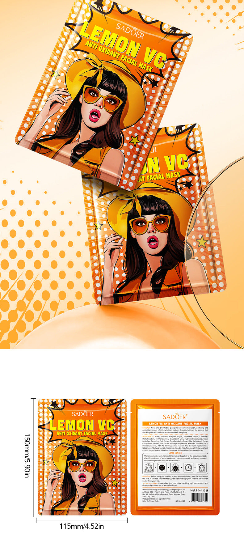 Goddess Mask SADOER Hyaluronic Acid Moisturizing Hydrating Face Mask Sheets Wholesale for  Trade
