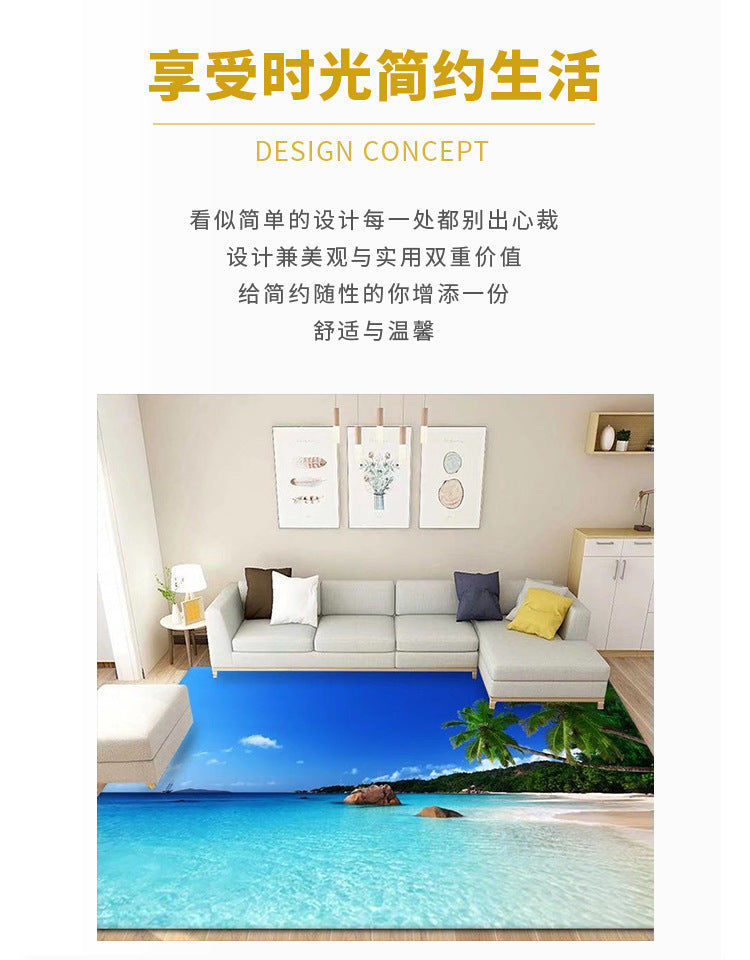 Living Room Carpet Stain-Resistant Easy to Clean Sofa Coffee Table Rug Home Insulation Silent Simple Style Non-Slip Crystal Velvet Carpet