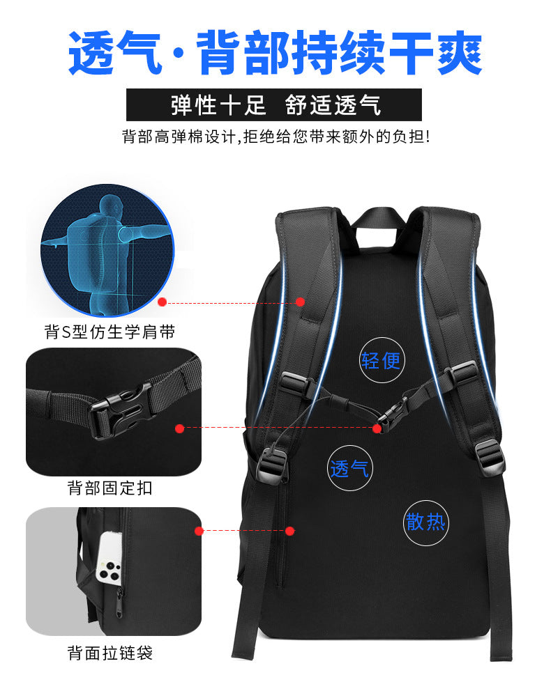 ozuko New Student School Bag Casual Men's Computer Bag15.61-inch Women's Multi-Functional Backpack backpack