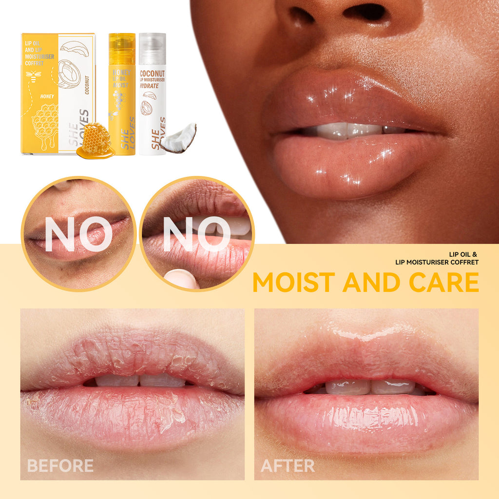 Honey Coconut Roll-On Lip Oil Long-lasting lightening lip lines moisturizing nourishing transparent glossy glass lip gloss