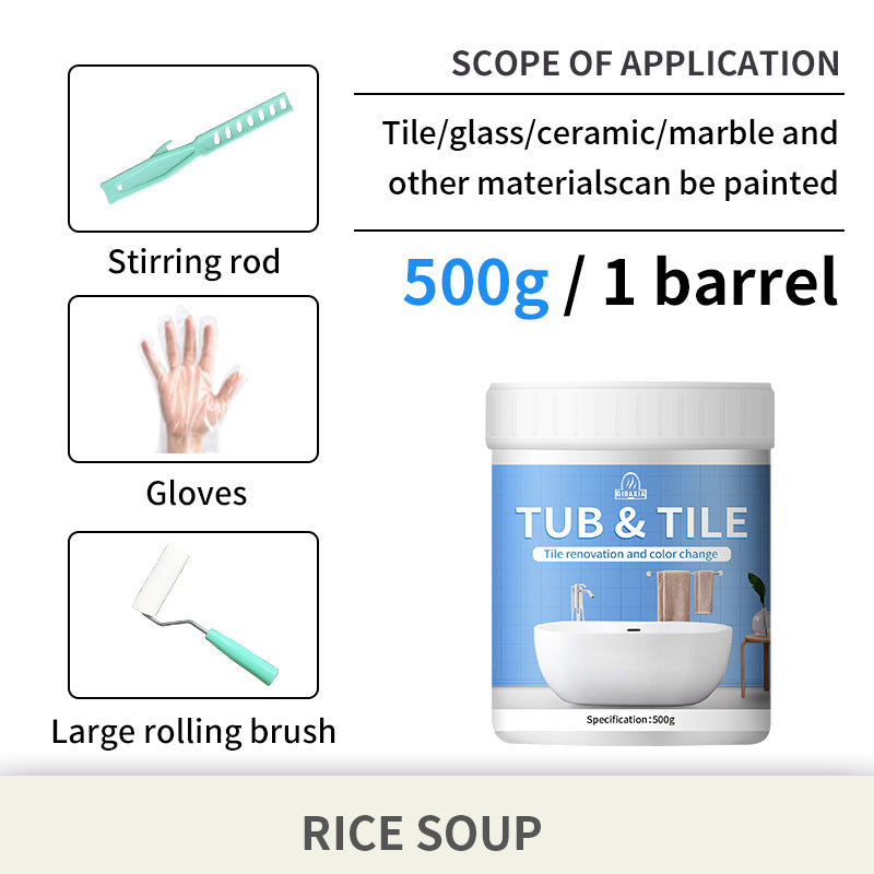 Tile Color Changing Paint Glass Ceramic Renovation Bathroom Water-Based Paint Indoor Tile Paint
