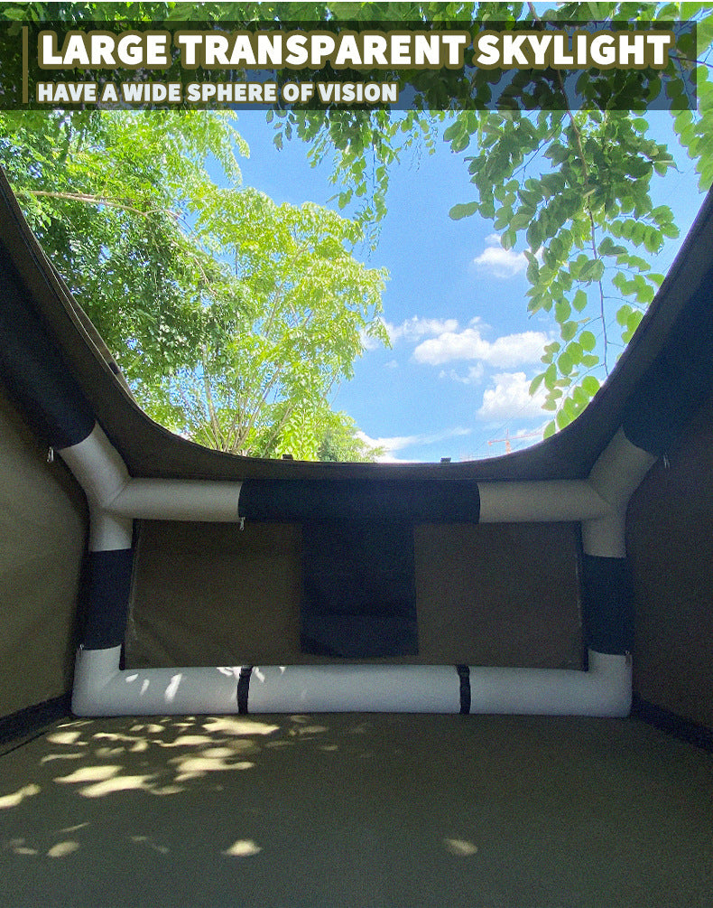 Specialized Car Roof Inflatable Tent Camping Car Gear Portable Rainproof Army Green Tent Outdoor Camping