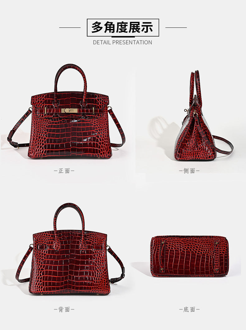 New Fashion Women's Bag Luxury High-end Classic Genuine Leather Women's Bag Single Shoulder Crossbody Bag Trendy Underarm Handbag