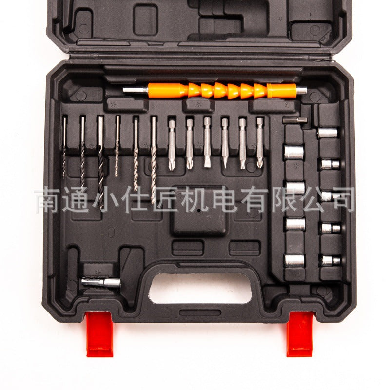 Brushless Lithium Battery Industrial Grade Cordless Drill Dual-Speed Impact Drill Household Multi-Function Electric Screwdriver One Battery One Charger