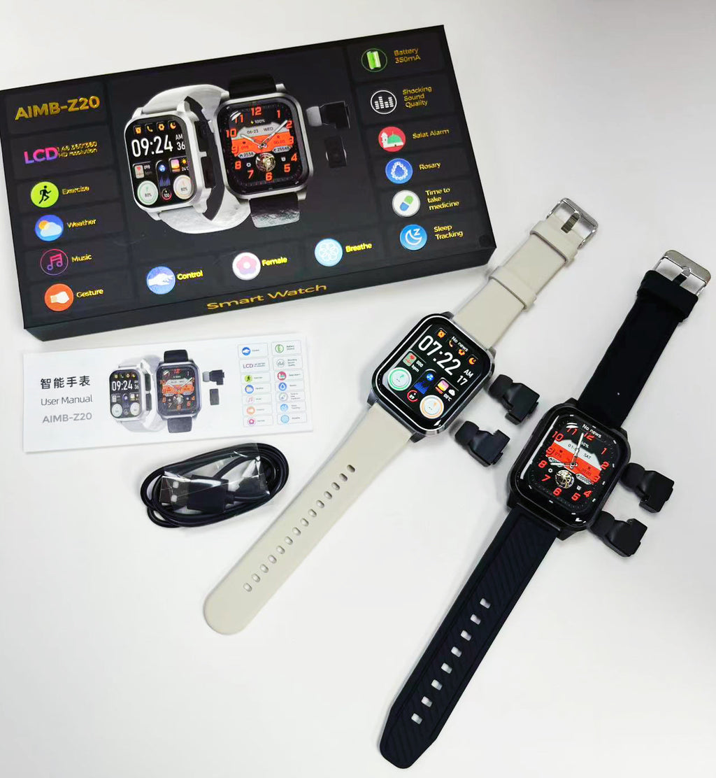 AIMB-Z20Smart Watch2.01inch Bluetooth Call Pedometer Sleep Three-Proof Sports Earphones Wireless