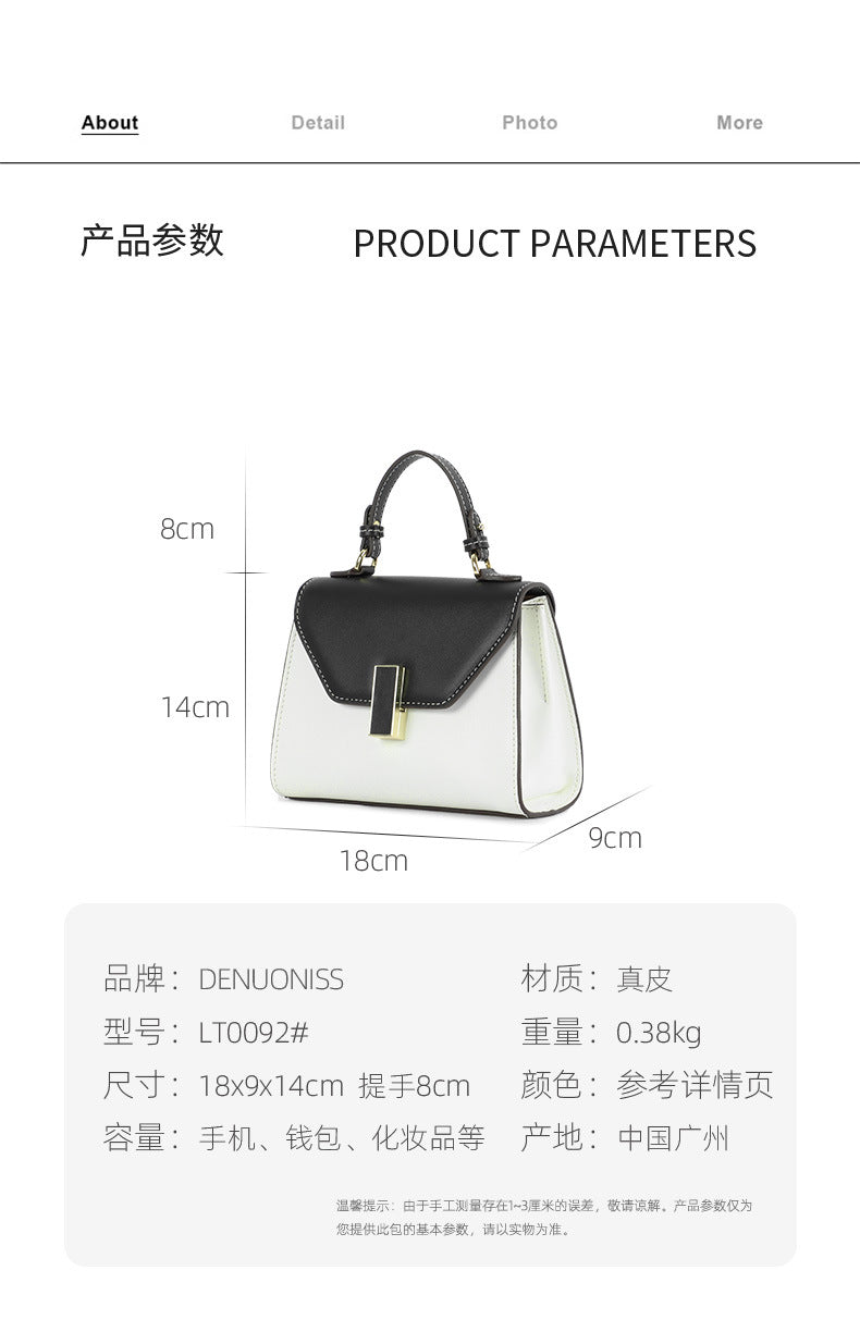 Factory Creative New Women's Bag Fresh Color-Block Handbag Shoulder Bag Elegant Versatile Crossbody Bag