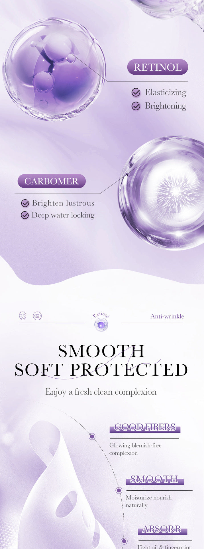 Mask25g BIOAOUA Dimension C Retinol Hydrating Moisturizing Mask Sheet Pack  Wholesale