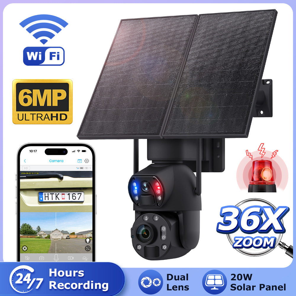 600Wan HD Solar Outdoor Low Power Binoculars3610x Zoom Camera4G Wireless Surveillance Bullet Camera
